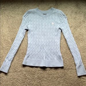 soft ice blue sweater